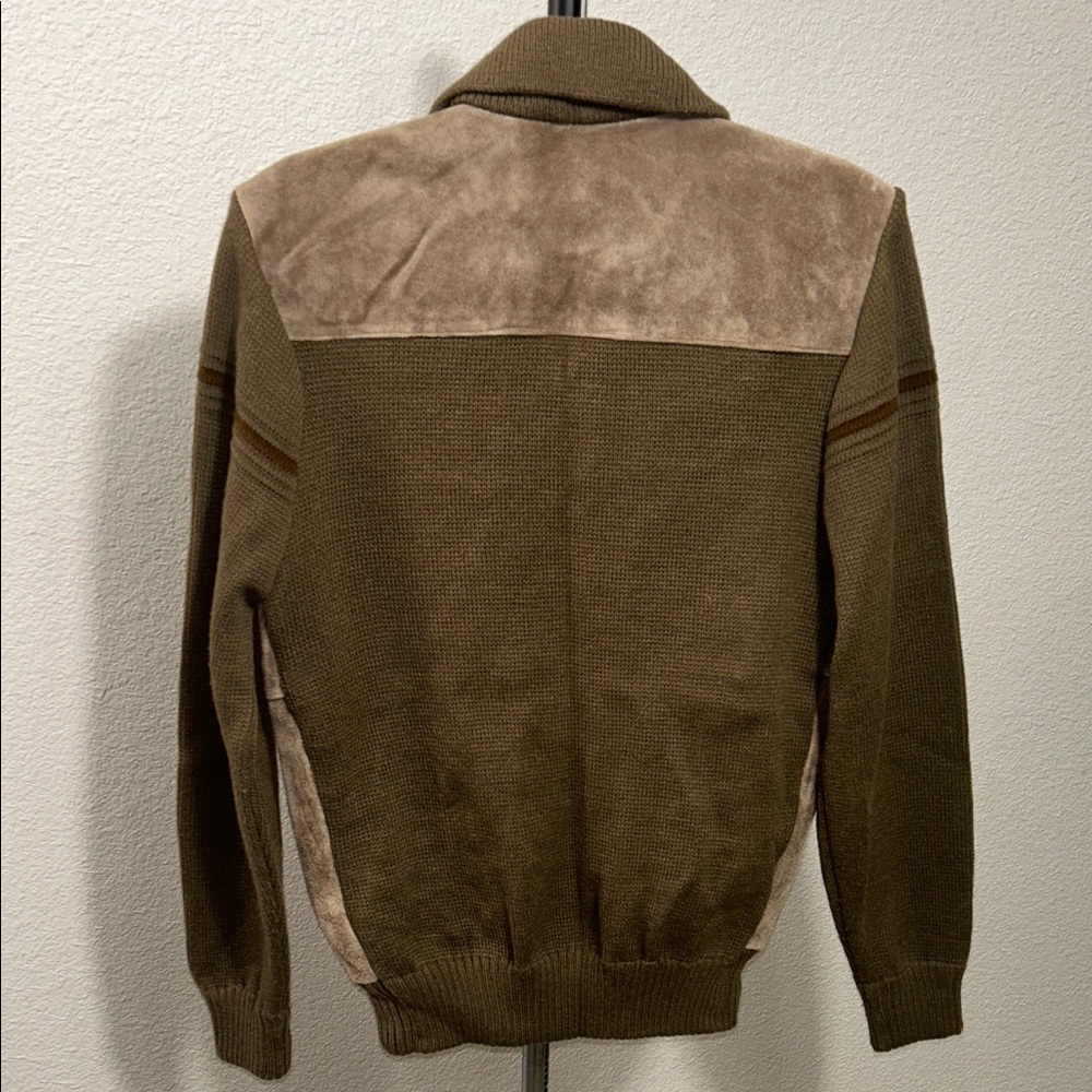 Vintage Mister Marr Brown Leather and knit Jacket for Women M - Picture 4 of 8